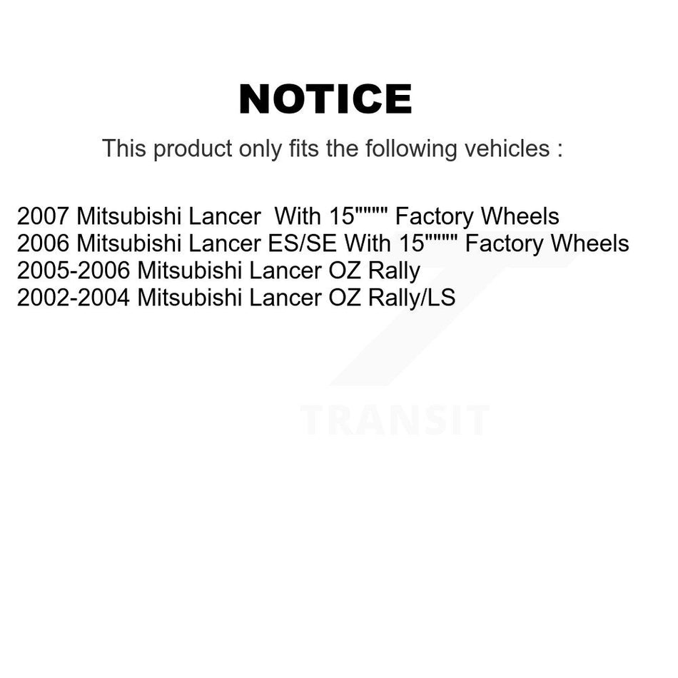Front Disc Brake Rotors And Ceramic Pads Kit For Mitsubishi Lancer K8T-100333