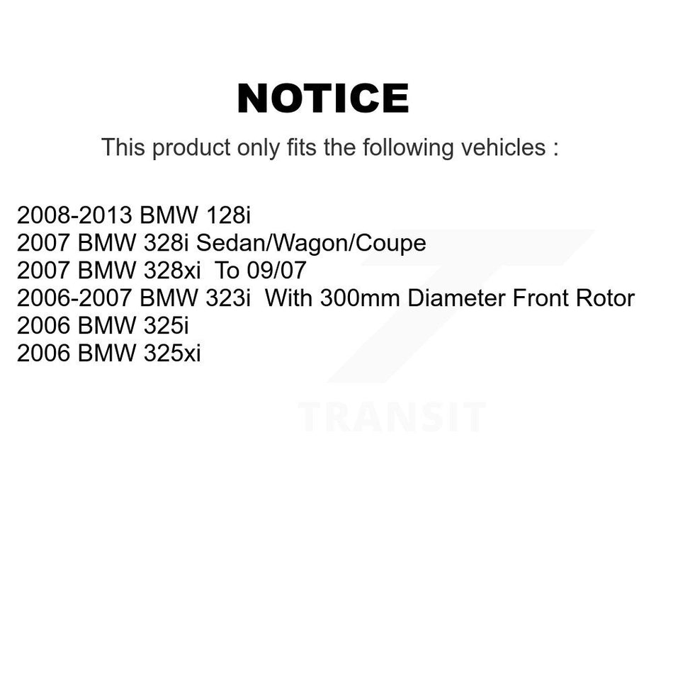 Front Disc Brake Rotors And Ceramic Pads Kit For BMW 328i 325i 128i 328xi 325xi 323i K8T-100507