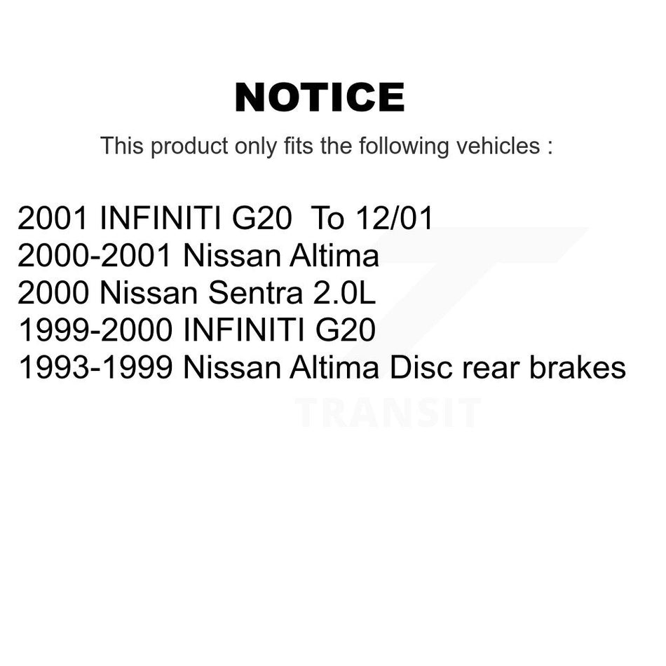 Front Rear Disc Brake Rotors And Ceramic Pads Kit For Nissan Altima Sentra Infiniti G20 INFINITI K8T-101099