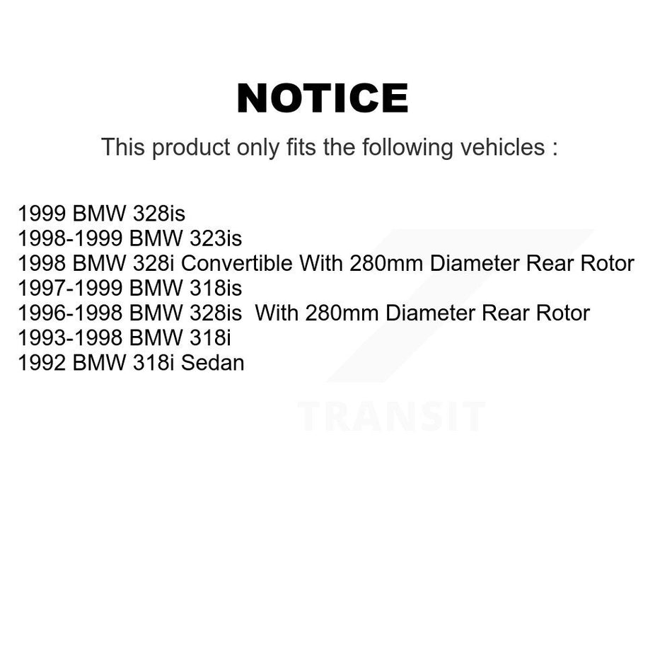 Front Rear Disc Brake Rotors And Ceramic Pads Kit For BMW 328i 318i 323is 328is 318is K8T-101148