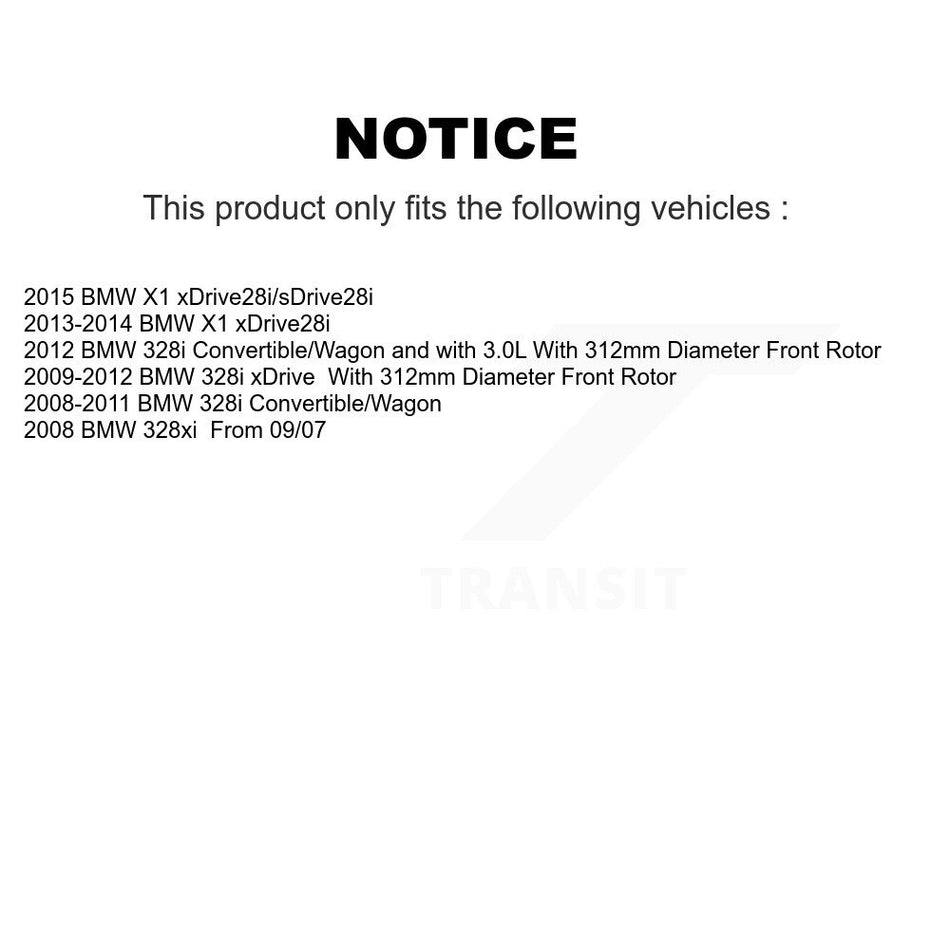 Front Rear Disc Brake Rotors And Ceramic Pads Kit For BMW 328i xDrive X1 328xi K8T-101469