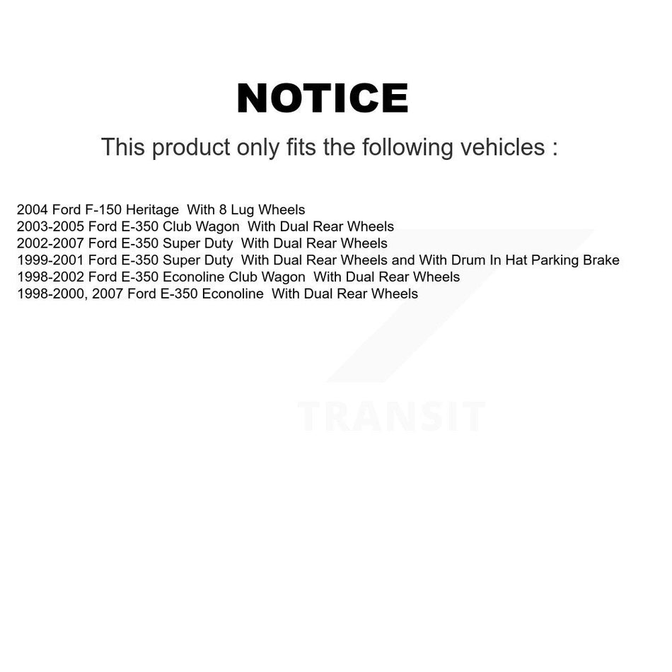 Rear Disc Brake Rotors And Ceramic Pads Kit For Ford E-350 Super Duty Econoline Club Wagon F-150 Heritage K8T-101709