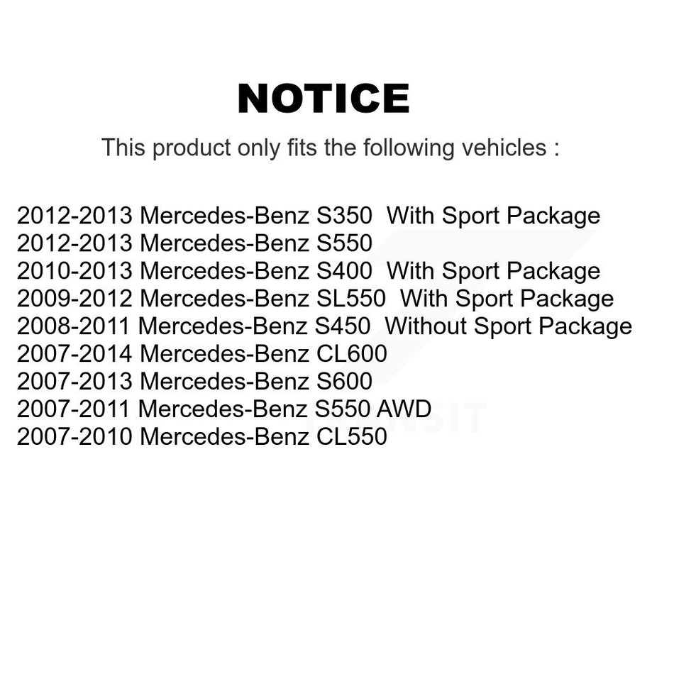 Rear Disc Brake Rotors And Ceramic Pads Kit For Mercedes-Benz S550 SL550 CL550 S600 S350 S400 CL600 S450 K8T-102118