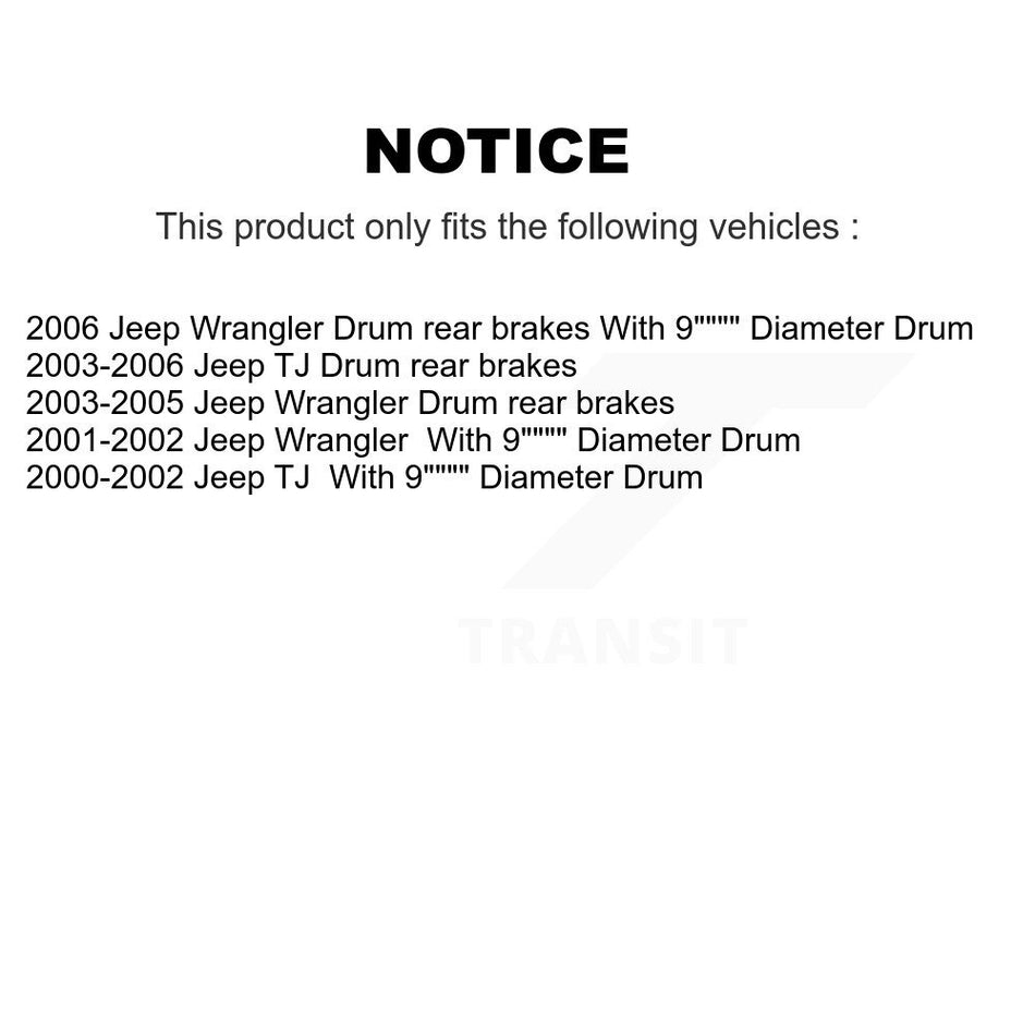 Front Rear Disc Brake Rotors Ceramic Pads And Drum Kit (7Pc) For Jeep Wrangler TJ K8T-102411