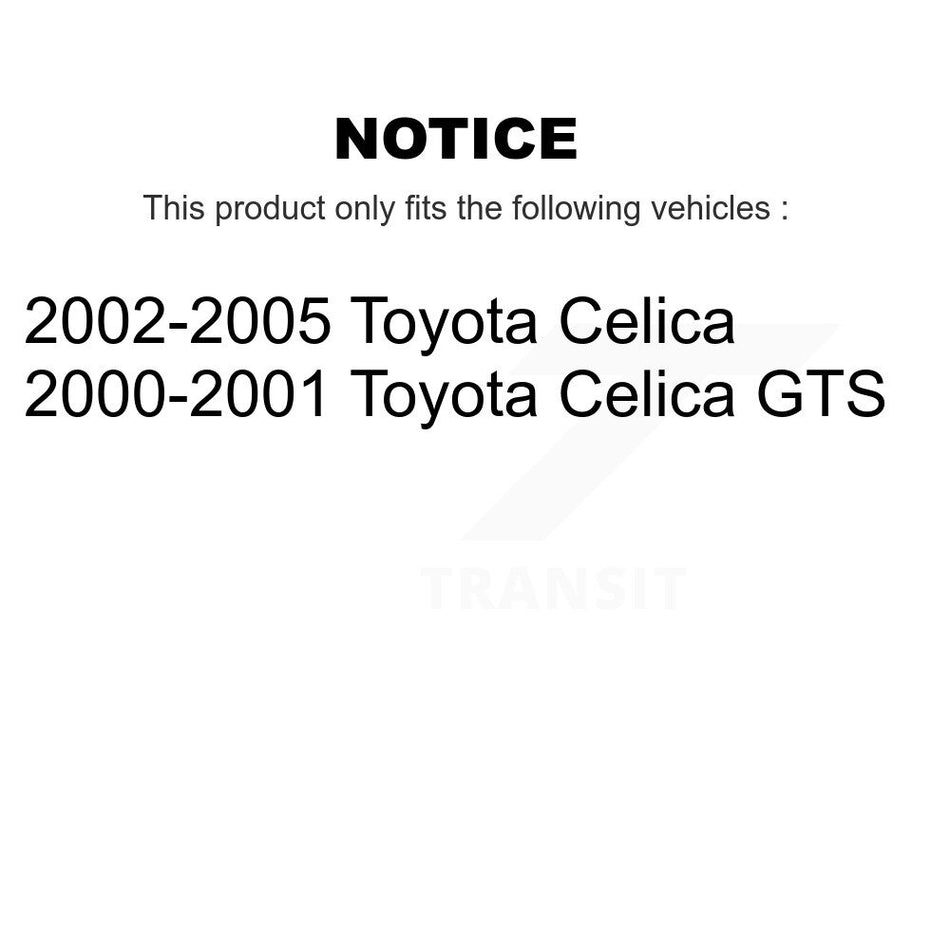 Front Rear Disc Brake Rotors Ceramic Pads And Drum Kit (7Pc) For Toyota Celica K8T-102473