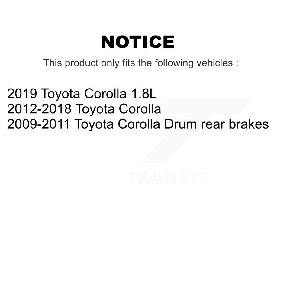 Front Rear Disc Brake Rotors Ceramic Pads And Drum Kit (7Pc) For Toyota Corolla K8T-102506