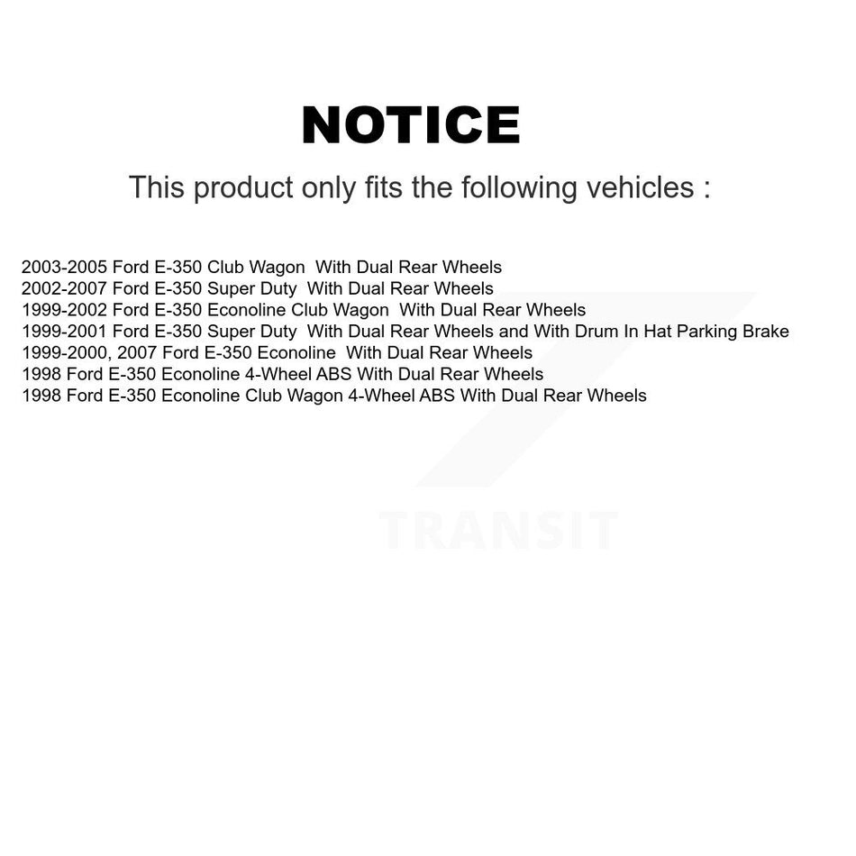 Front Rear Disc Brake Rotors And Ceramic Pads Kit For Ford E-350 Super Duty Econoline Club Wagon K8T-103329