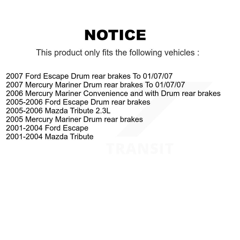 Front Rear Disc Brake Rotors Ceramic Pads And Drum Kit For Ford Escape Mazda Tribute Mercury Mariner K8T-103632