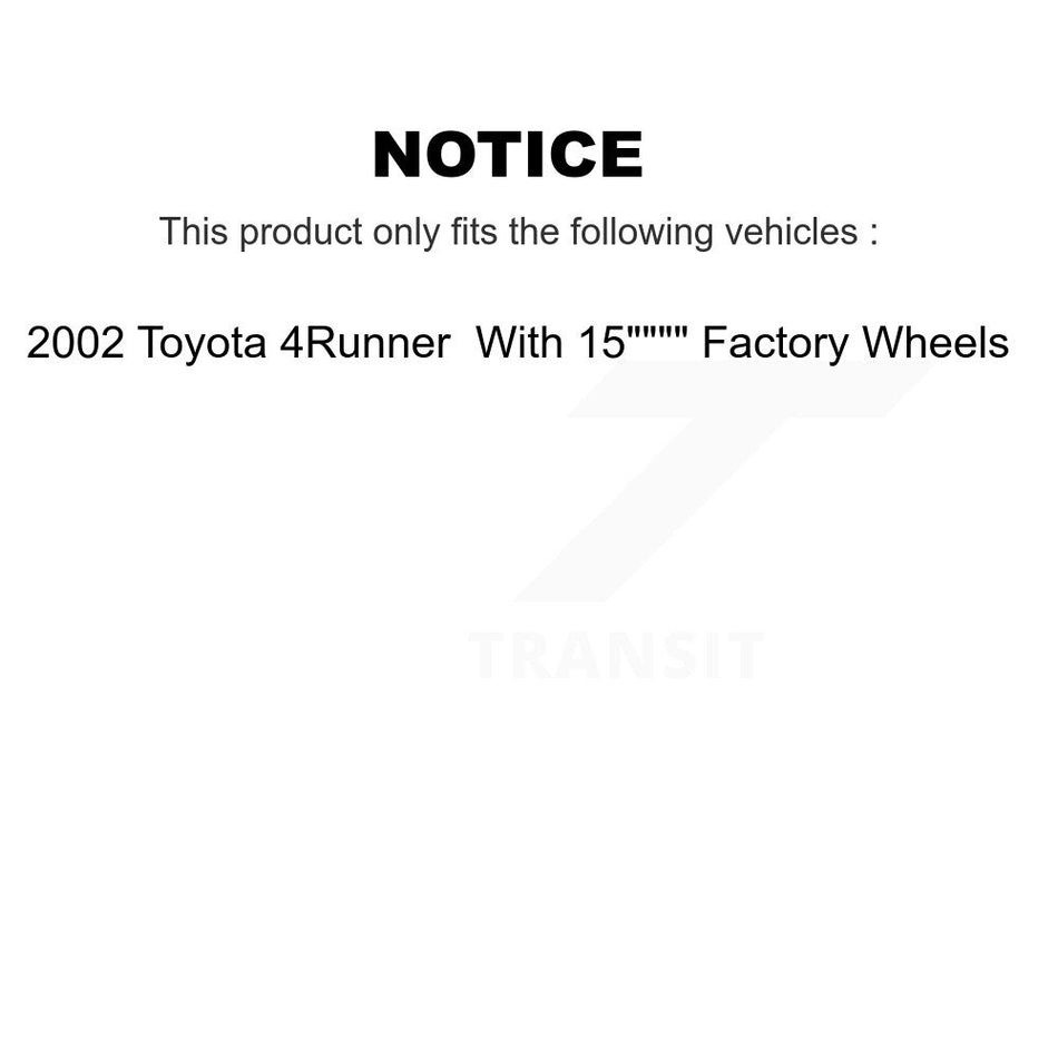 Front Rear Disc Brake Rotors Ceramic Pads And Drum Kit For Toyota Tacoma 4Runner K8T-103713