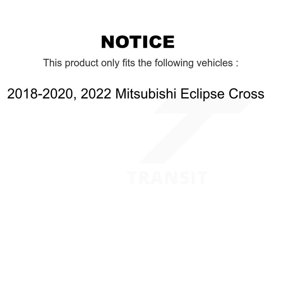 Front Disc Brake Rotors And Ceramic Pads Kit For Mitsubishi Eclipse Cross K8T-104074