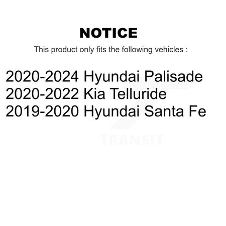 Rear Disc Brake Rotors And Ceramic Pads Kit For Hyundai Palisade Santa Fe Kia Telluride K8T-104100