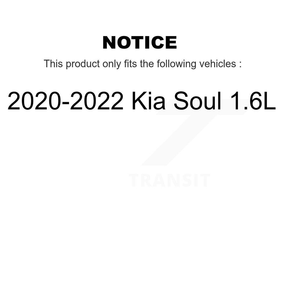 Rear Disc Brake Rotors And Ceramic Pads Kit For 2020-2022 Kia Soul 1.6L K8T-104195
