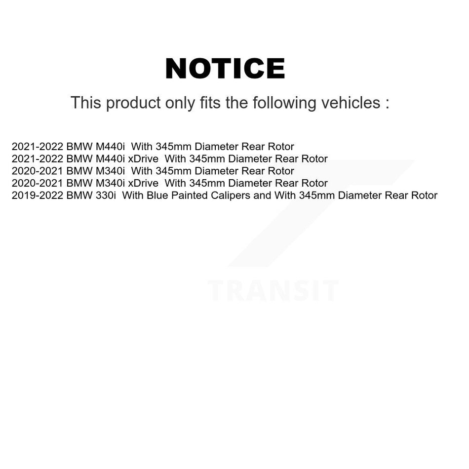 Rear Disc Brake Rotor And Ceramic Pad Kit For BMW M340i xDrive M440i Toyota GR Supra 330i K8T-104520
