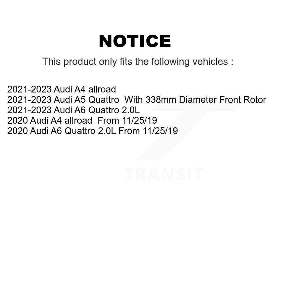 Front Rear Disc Brake Rotor & Ceramic Pad Kit For Audi A5 Sportback Quattro A4 allroad A6 K8T-104589