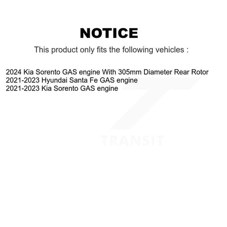 Front Rear Disc Brake Rotor & Ceramic Pad Kit For Hyundai Santa Fe Kia Sorento GAS engine K8T-104605