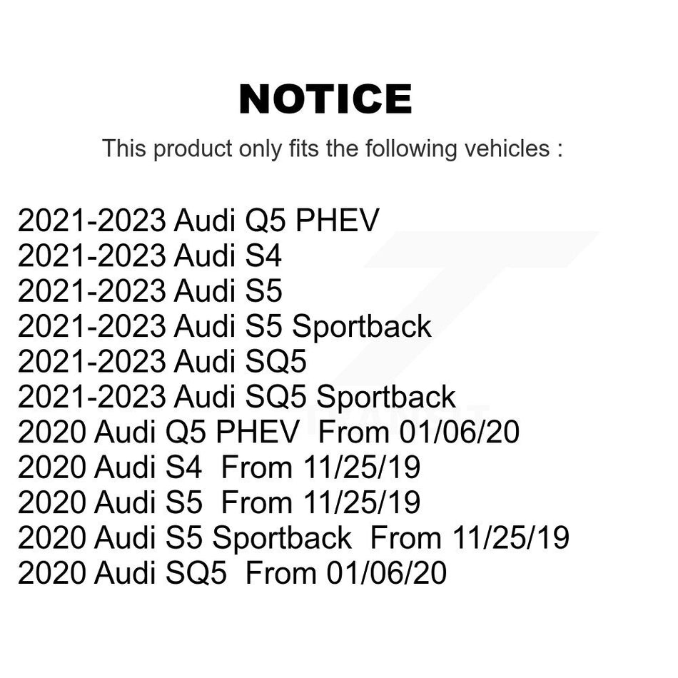 Front Rear Disc Brake Rotors And Ceramic Pads Kit For Audi S5 SQ5 Sportback S4 K8T-104669