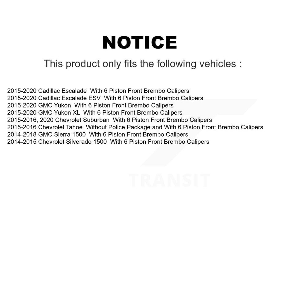 Front Rear Brake Rotor & Ceramic Pad Kit For GMC Sierra 1500 Chevrolet Silverado Yukon XL K8T-104670