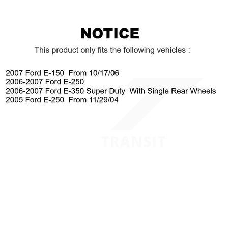 Rear Disc Rotors Ceramic Pads And Parking Shoes Kit For Ford E-350 Super Duty E-250 E-150 K8T-105620