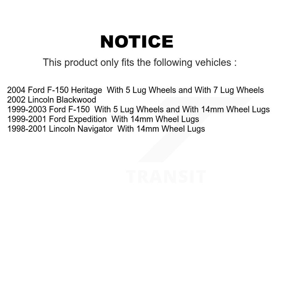 Rear Disc Rotors Ceramic Pads Parking Brake Shoes Kit For Ford F-150 Heritage Expedition K8T-105646