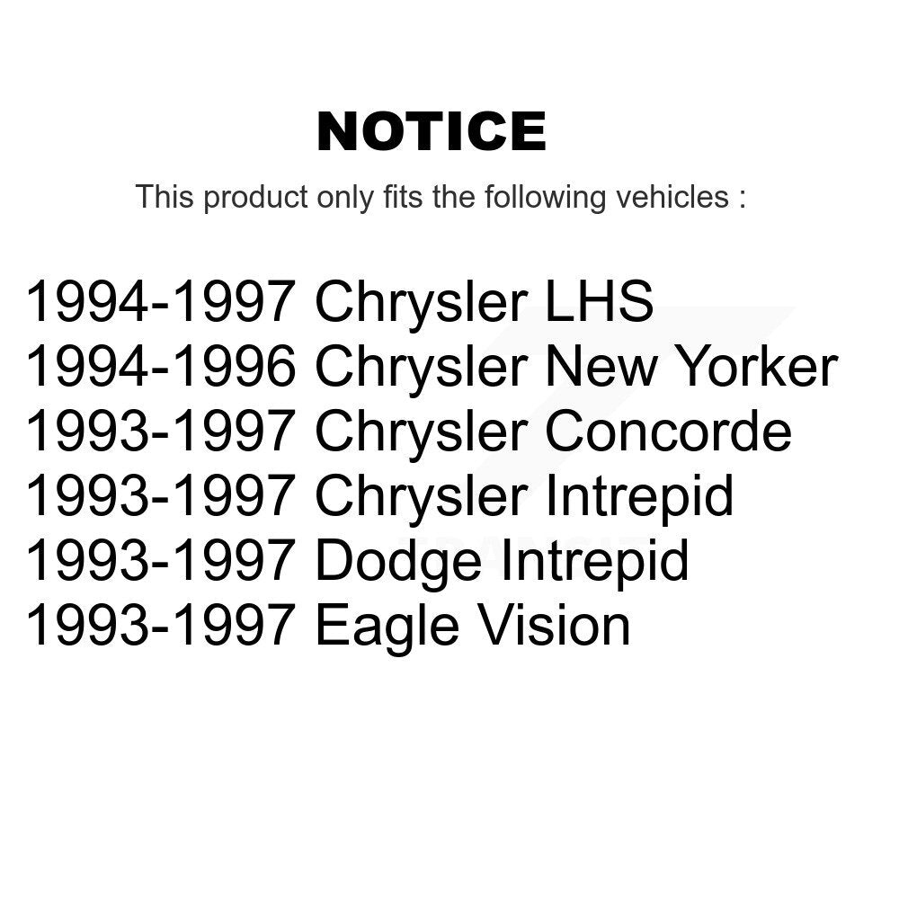 Front Brake Rotor & Ceramic Pad Kit For Intrepid Dodge Chrysler Concorde LHS Eagle Vision K8T-105809