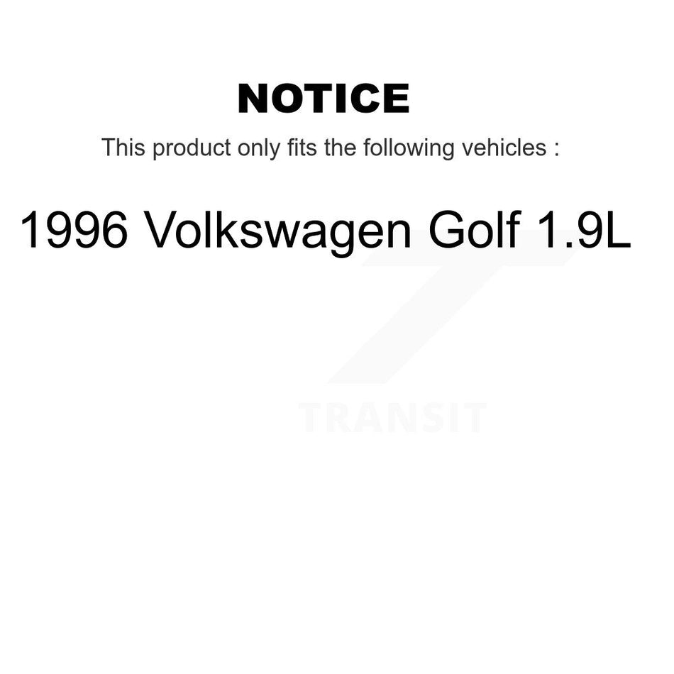 Front Wheel Bearing With Disc Brake Rotors And Ceramic Pads Kit For 1996 Volkswagen Golf 1.9L KBB-100002