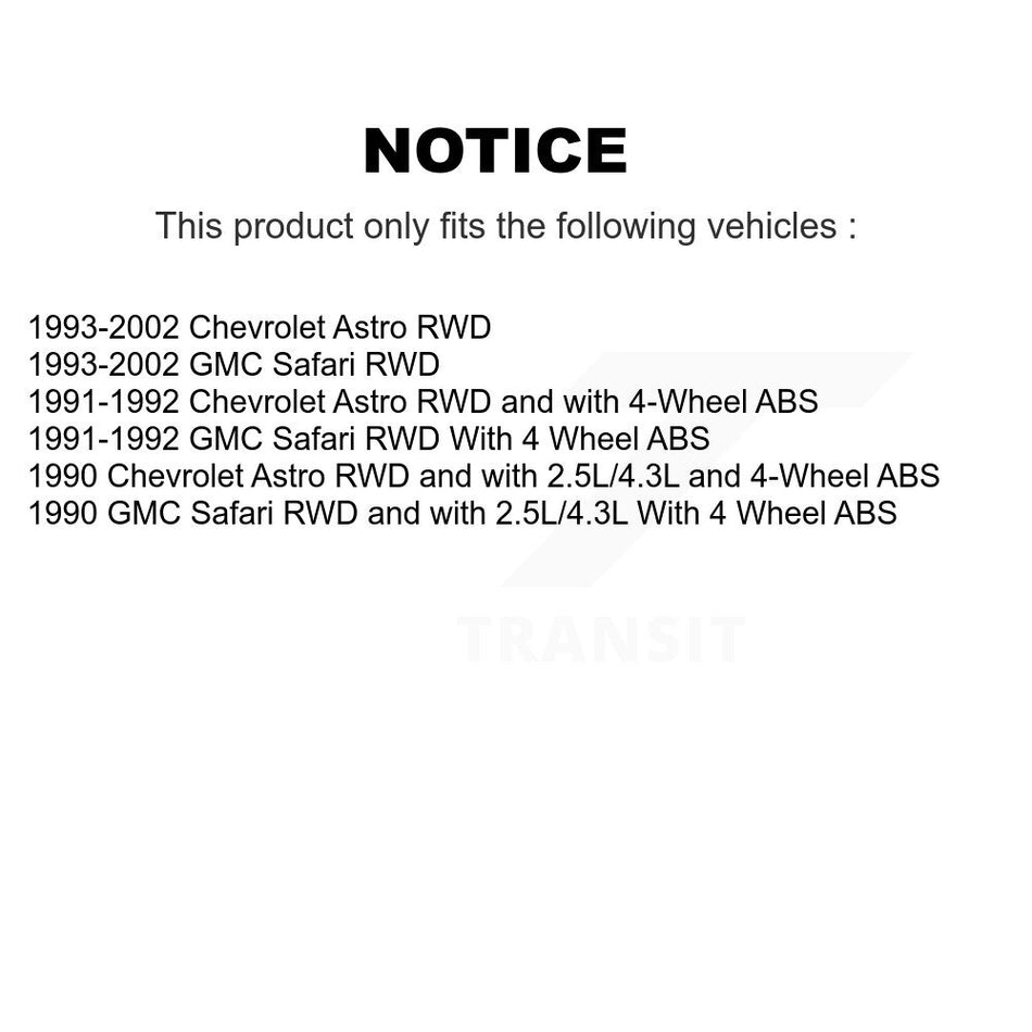 Front Brake Hub Rotor Inner & Outer Race Bearing Set Pads Kit For Chevrolet Astro GMC KBB-1000058T