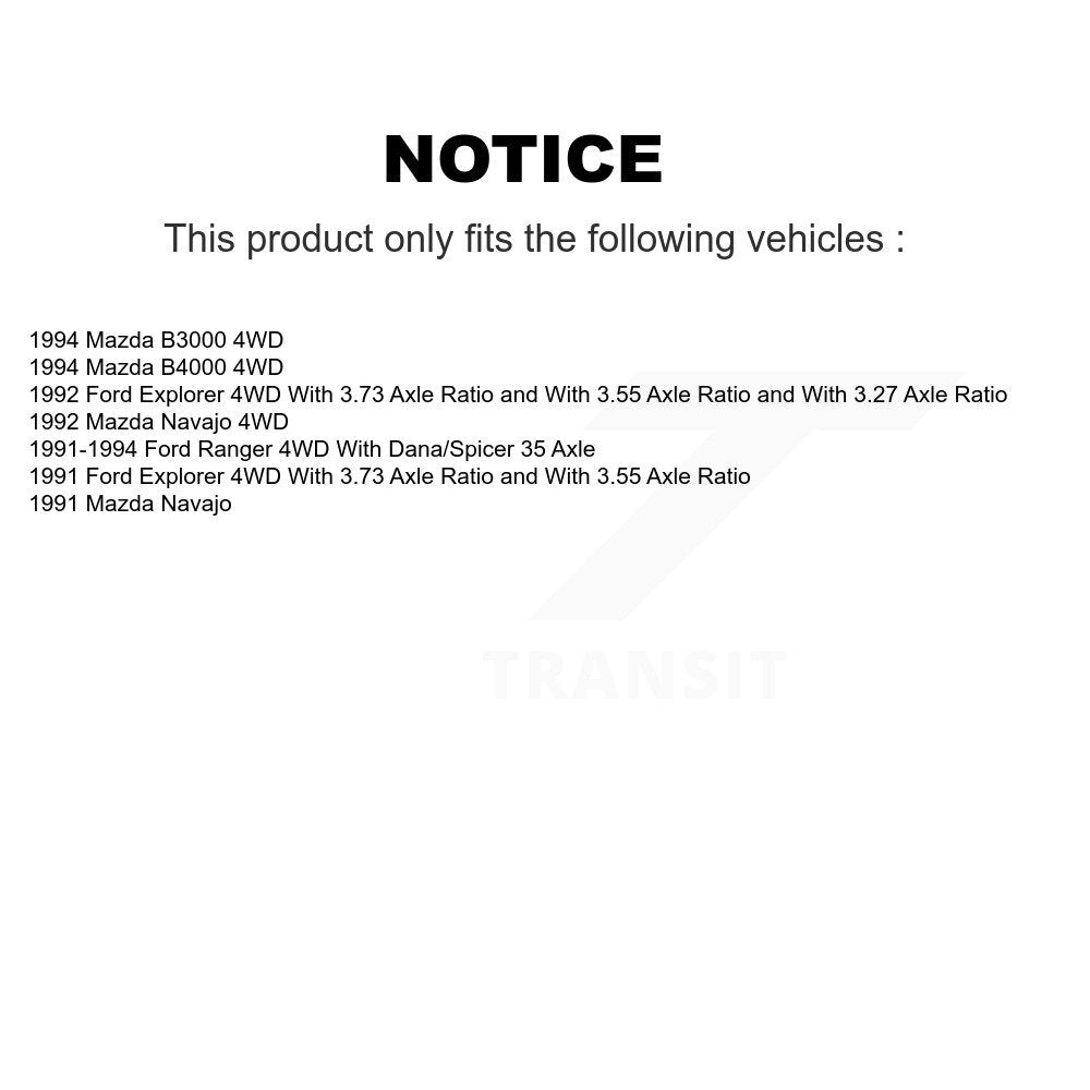 Front Brake Hub Rotor Inner & Outer Race Bearing Set Pads Kit For Ford Ranger Mazda KBB-1000128T