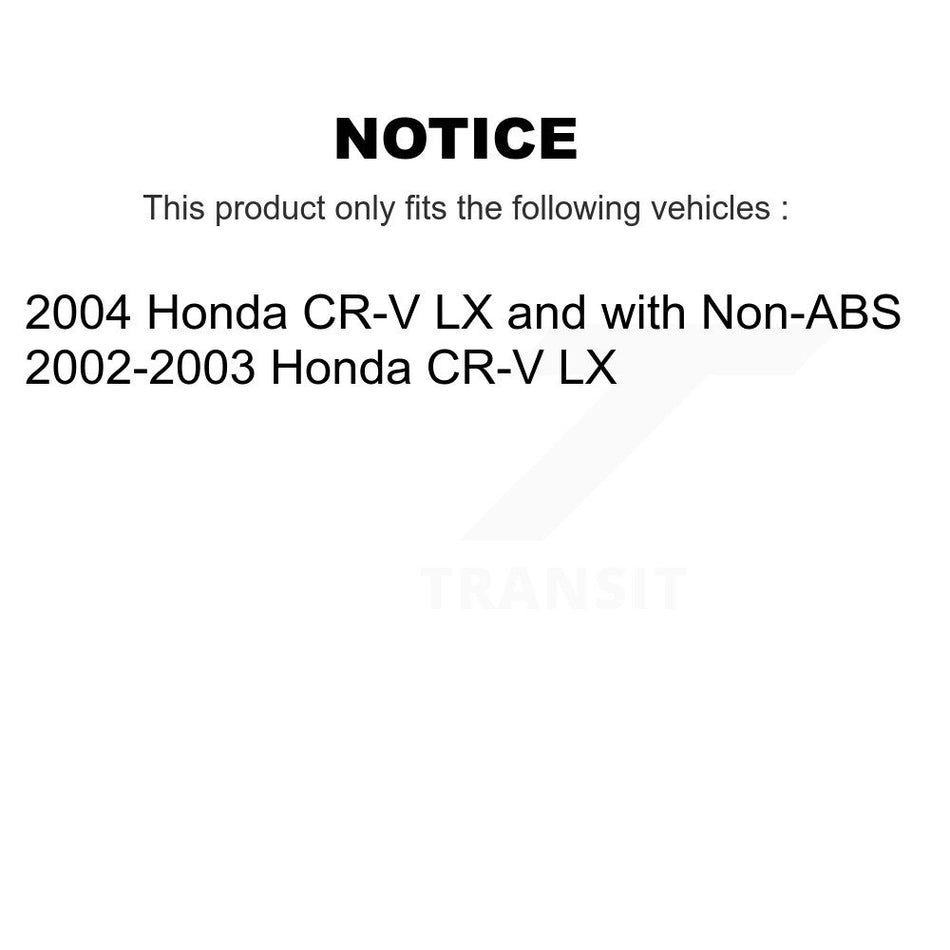Front Wheel Bearing With Disc Brake Rotors And Ceramic Pads Kit For Honda CR-V KBB-100097