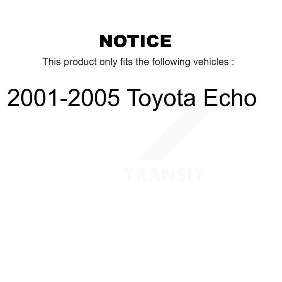 Front Wheel Bearing With Disc Brake Rotors And Ceramic Pads Kit For 2001-2005 Toyota Echo KBB-100122