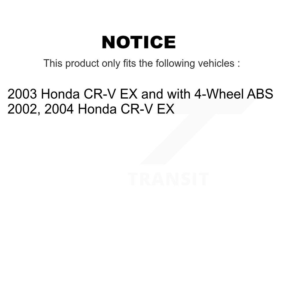 Front Wheel Bearing With Disc Brake Rotors And Ceramic Pads Kit For Honda CR-V KBB-100165