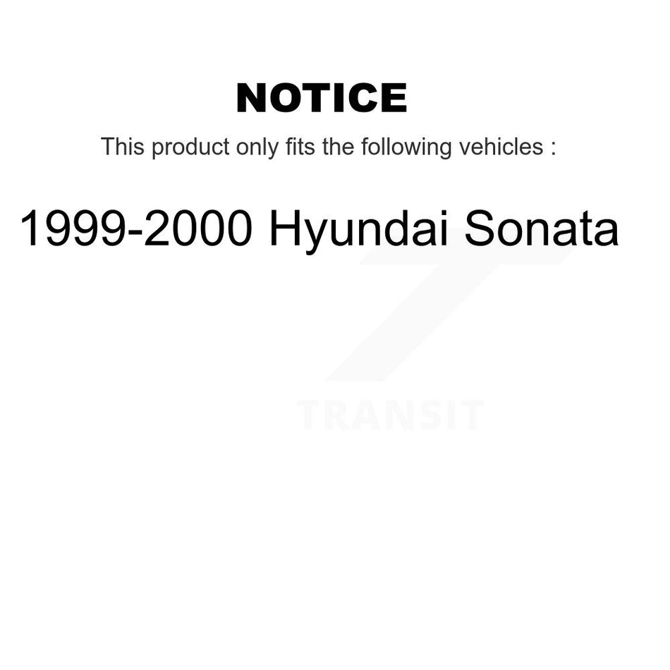 Front Wheel Bearing With Disc Brake Rotors And Ceramic Pads Kit For 1999-2000 Hyundai Sonata KBB-100167