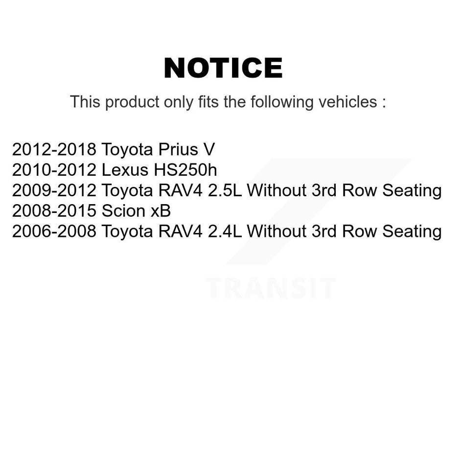 Front Hub Bearing Assembly With Disc Brake Rotors And Ceramic Pads Kit For Toyota RAV4 Scion xB Prius V Lexus HS250h KBB-100574
