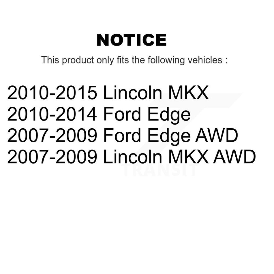 Front Wheel Bearing With Coated Disc Brake Rotors And Ceramic Pads Kit For Ford Edge Lincoln MKX KBB-101945