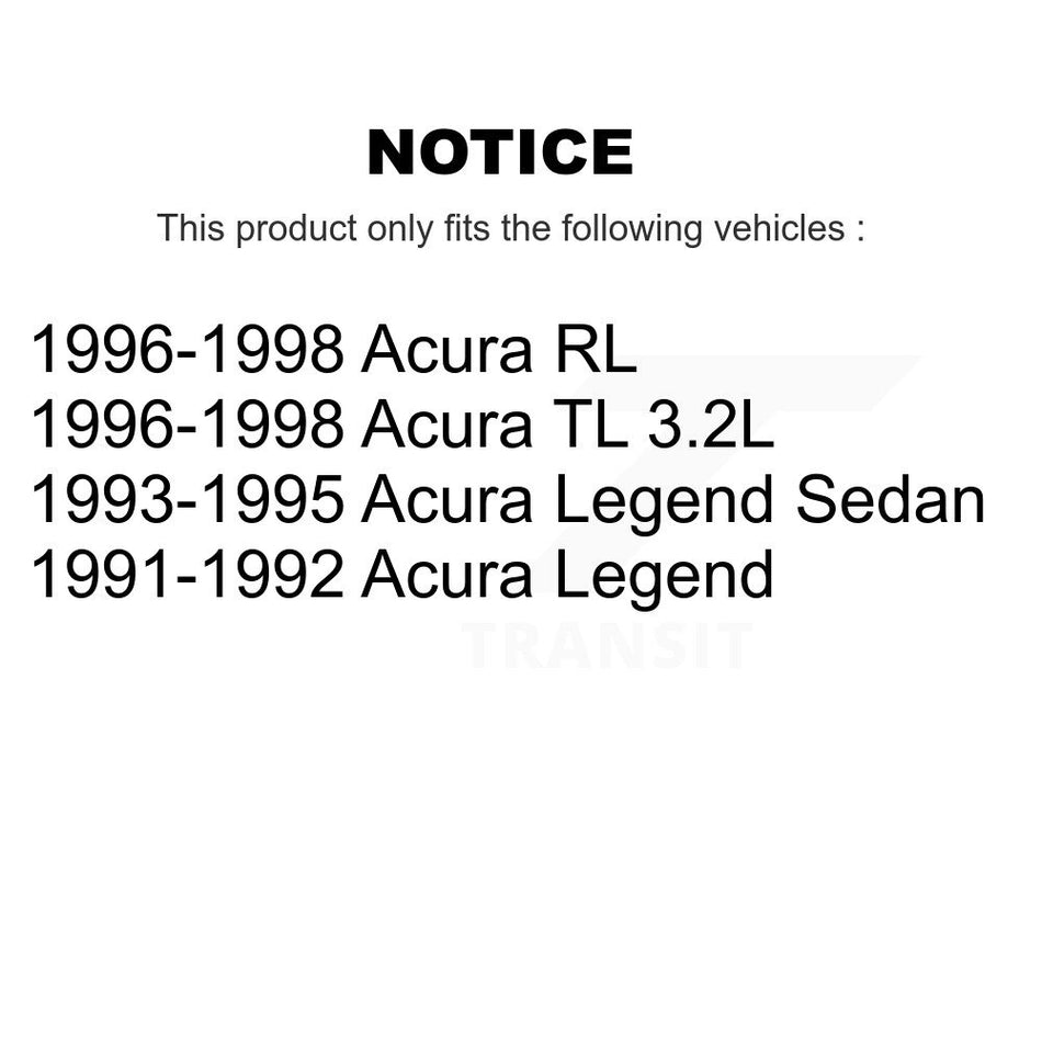 Front Wheel Bearing With Disc Brake Rotors And Semi-Metallic Pads Kit For Acura Legend TL RL KBB-102187