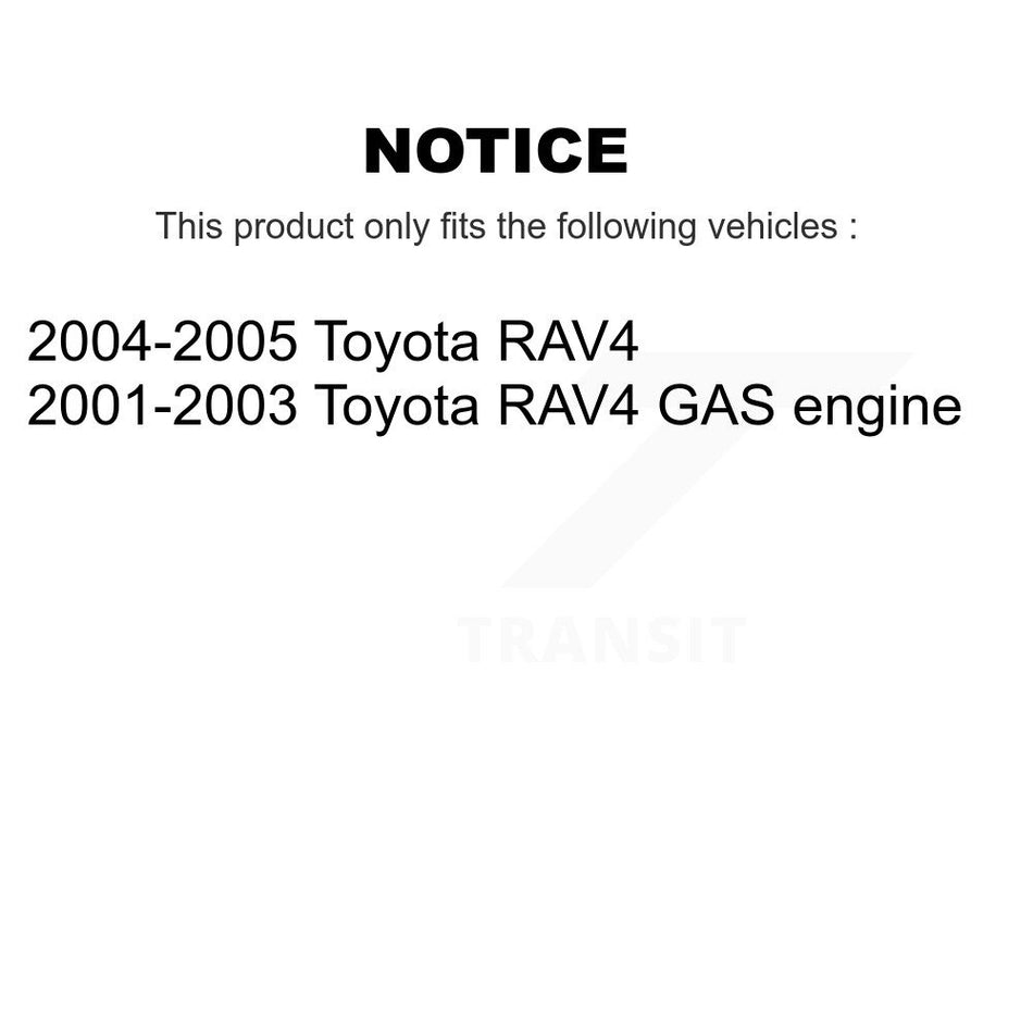 Front Wheel Bearing With Disc Brake Rotors And Semi-Metallic Pads Kit For Toyota RAV4 KBB-102513
