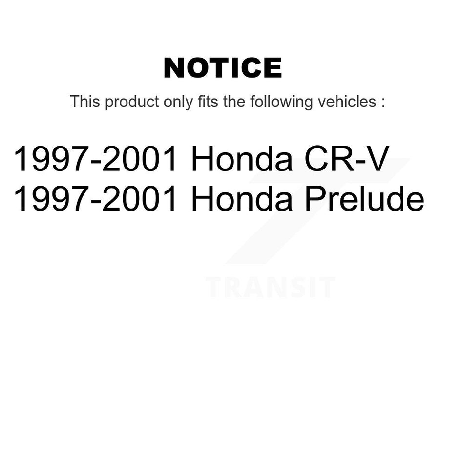 Front Wheel Bearing With Disc Brake Rotors And Semi-Metallic Pads Kit For 1997-2001 Honda CR-V Prelude KBB-102594
