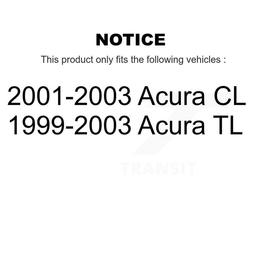 Front Wheel Bearing With Disc Brake Rotors And Semi-Metallic Pads Kit For Acura TL CL KBB-102599