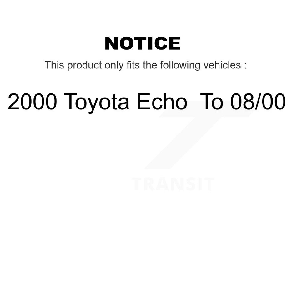 Front Wheel Bearing With Disc Brake Rotors And Semi-Metallic Pads Kit For 2000 Toyota Echo To 08 00 KBB-102632