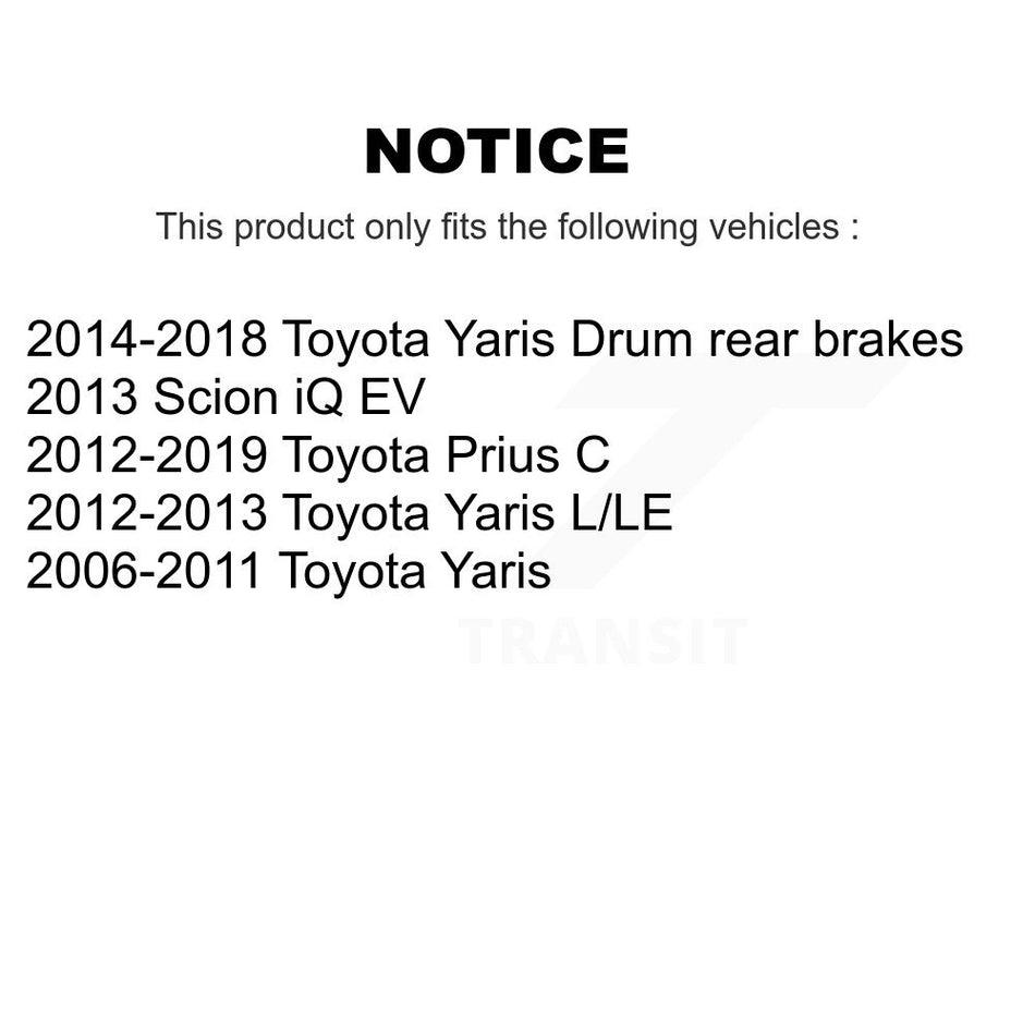 Front Wheel Bearing With Disc Brake Rotors And Semi-Metallic Pads Kit For Toyota Yaris Prius C Scion iQ KBB-102756