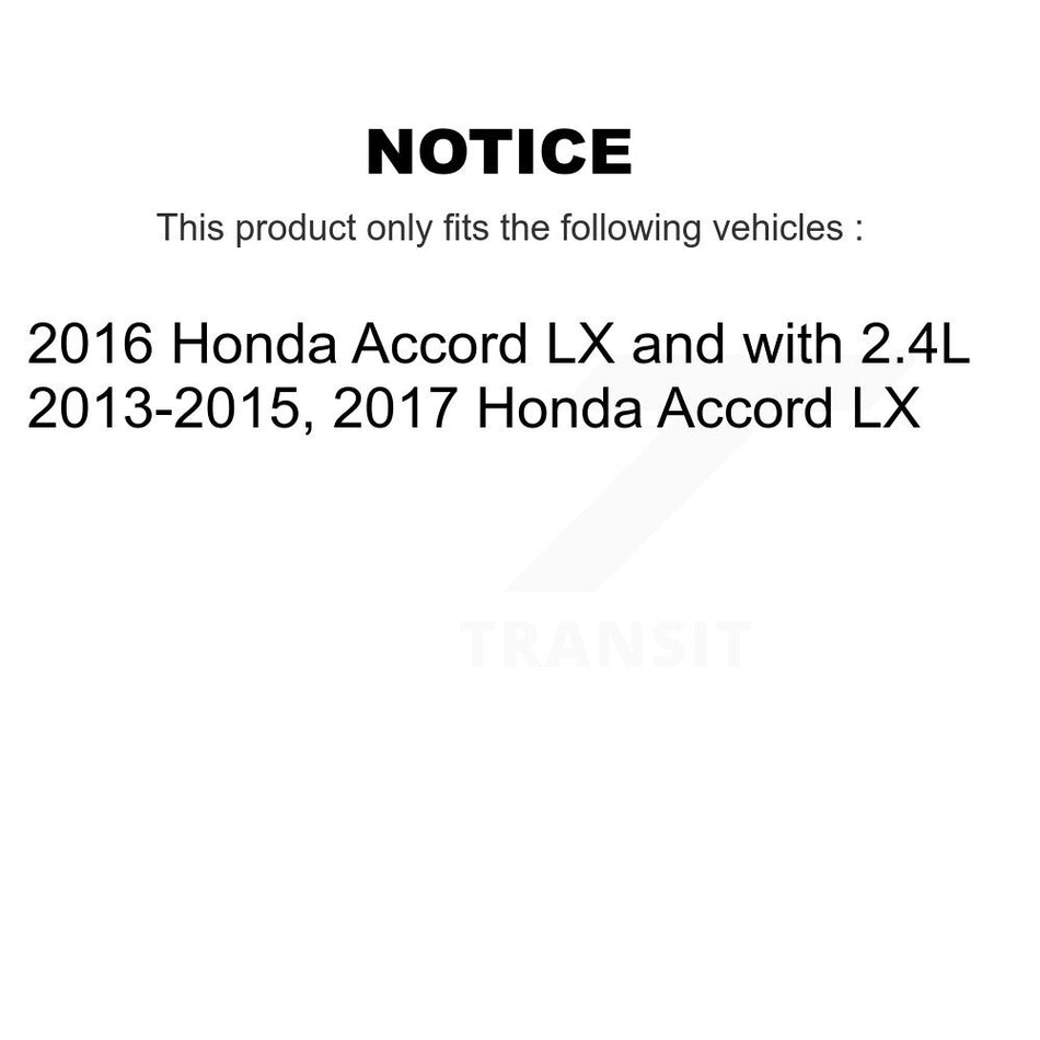 Front Wheel Bearing With Disc Brake Rotors And Semi-Metallic Pads Kit For Honda Accord KBB-102812