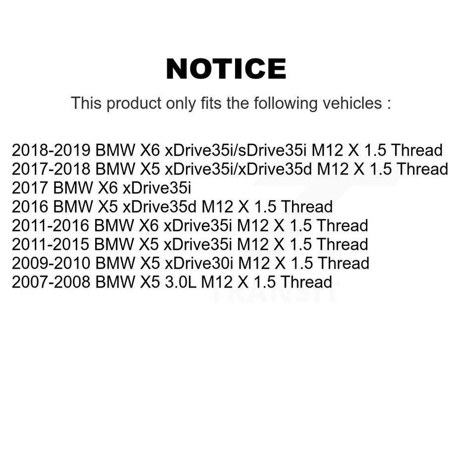 Front Hub Bearing Assembly With Coated Disc Brake Rotors And Semi-Metallic Pads Kit For BMW X5 X6 KBB-103686