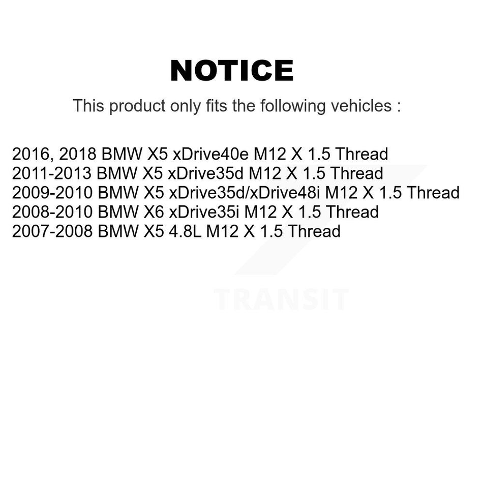 Front Hub Bearing Assembly With Coated Disc Brake Rotors And Semi-Metallic Pads Kit For BMW X5 X6 KBB-103687