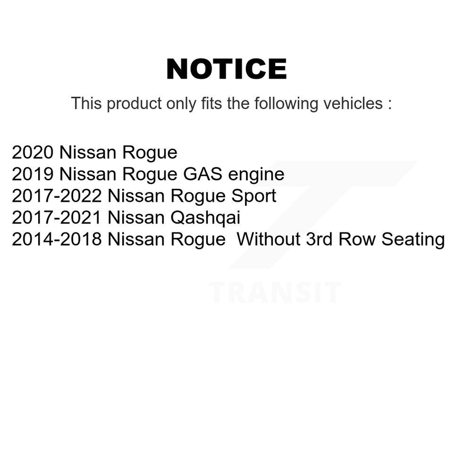 Front Hub Bearing Assembly With Coated Disc Brake Rotors And Semi-Metallic Pads Kit For Nissan Rogue Sport Qashqai KBB-104230