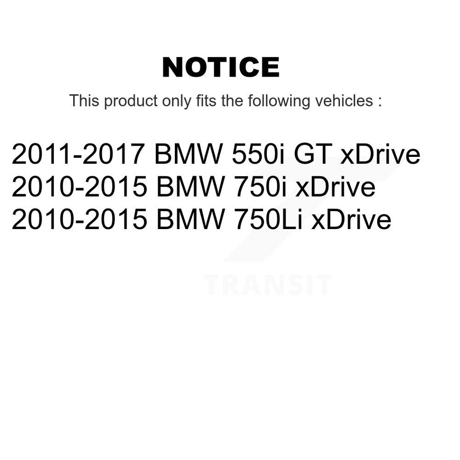 Front Hub Bearing Assembly With Coated Disc Brake Rotors And Ceramic Pads Kit For BMW 750Li xDrive 750i 550i GT KBB-104886