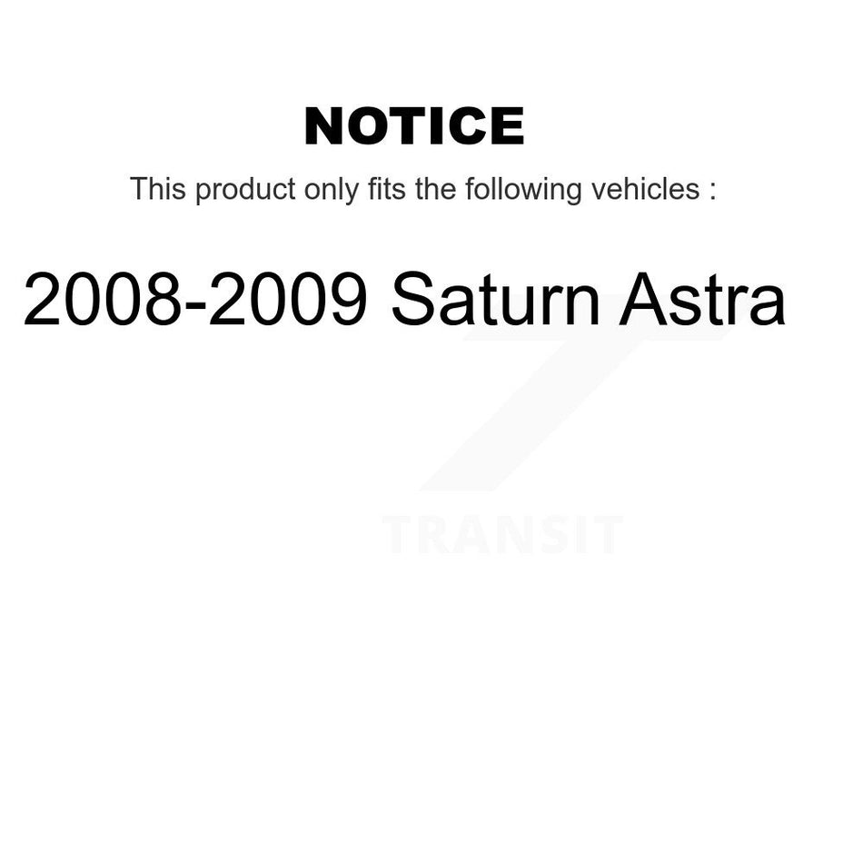 Front Hub Bearing Assembly With Disc Brake Rotors And Semi-Metallic Pads Kit For 2008-2009 Saturn Astra KBB-105733