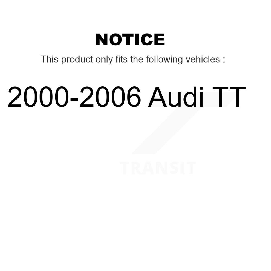 Front Rear Wheel Hub Bearings Assembly Disc Brake Rotors And Ceramic Pads Kit (10Pc) For 2000-2006 Audi TT KBB-106915