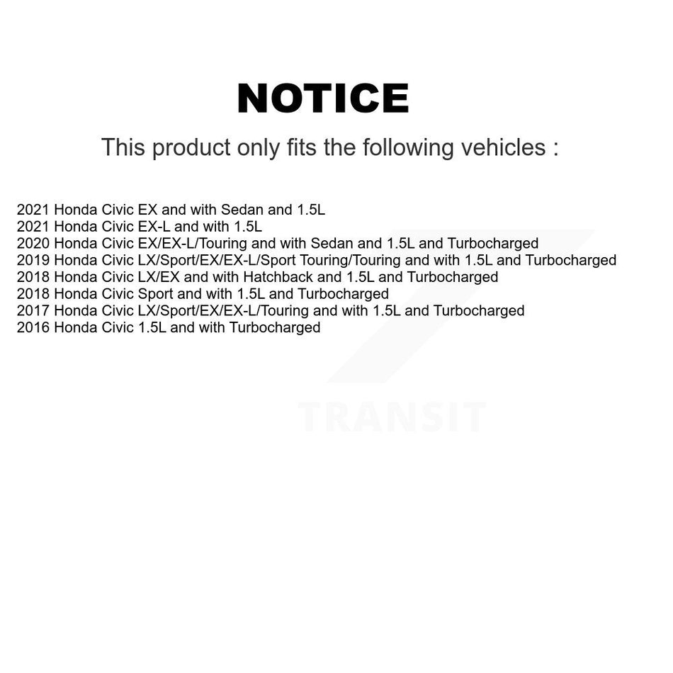 Front Rear Wheel Hub Bearings Assembly Coated Disc Brake Rotors And Semi-Metallic Pads Kit (10Pc) For Honda Civic KBB-107418