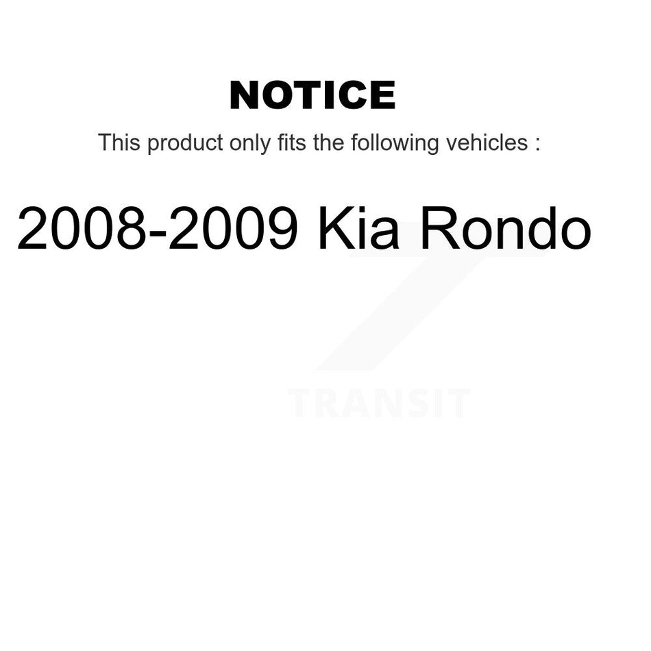 Front Rear Wheel Hub Bearings Assembly Coated Disc Brake Rotors And Semi-Metallic Pads Kit (10Pc) For 2008-2009 Kia Rondo KBB-108175