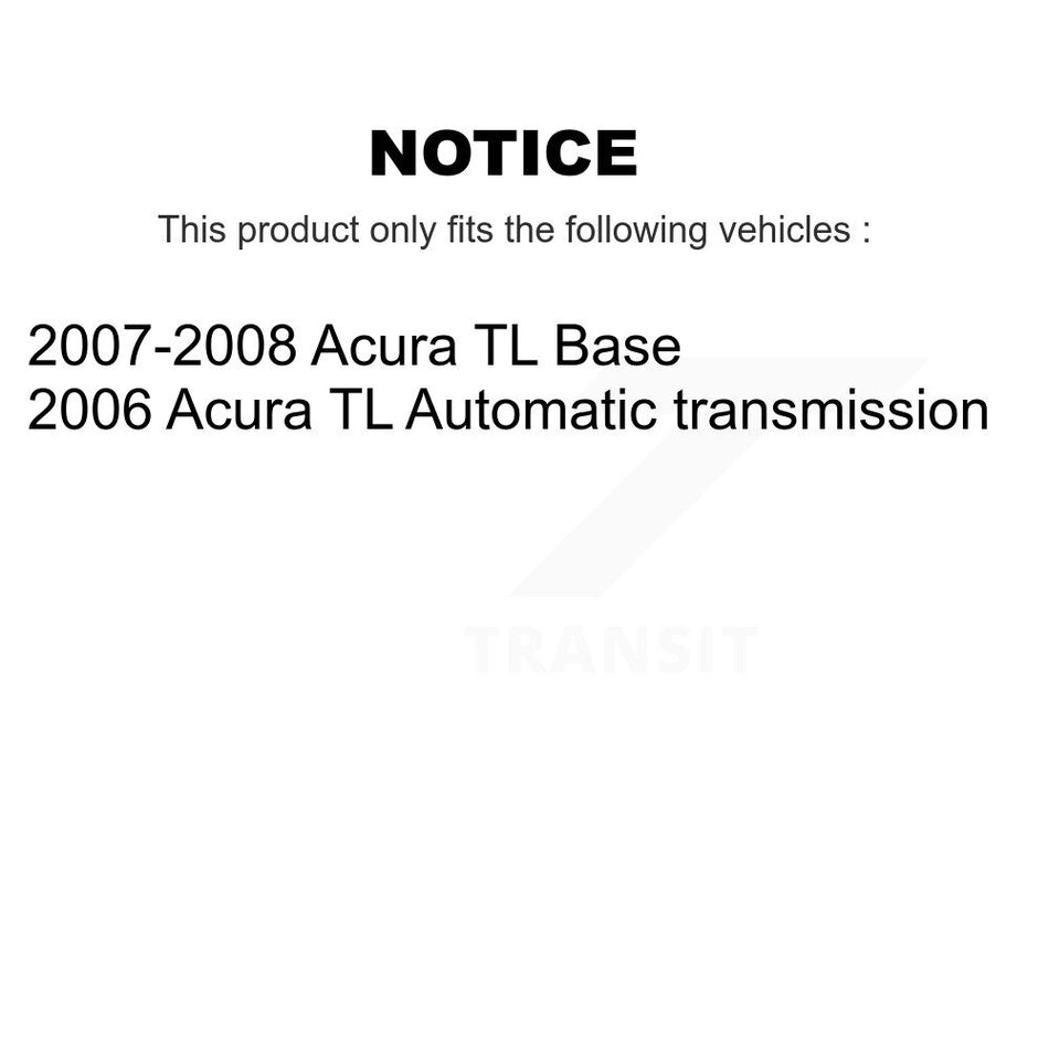 Front Rear Wheel Hub Bearings Assembly Coated Disc Brake Rotors And Ceramic Pads Kit (10Pc) For Acura TL KBB-108328