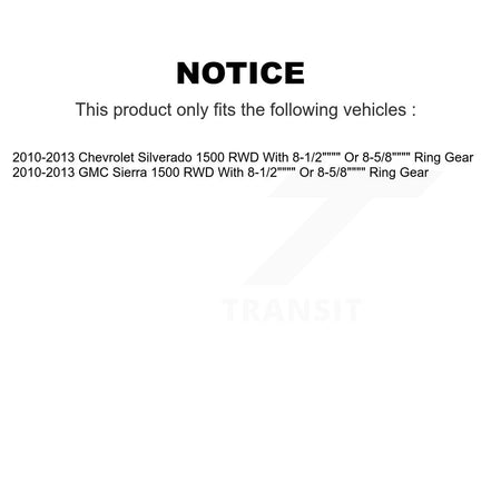 Front Rear Hub Bearing Brake Rotor Pads Shoe Kit (10Pc) For GMC Sierra 1500 Chevrolet RWD KBB-108680